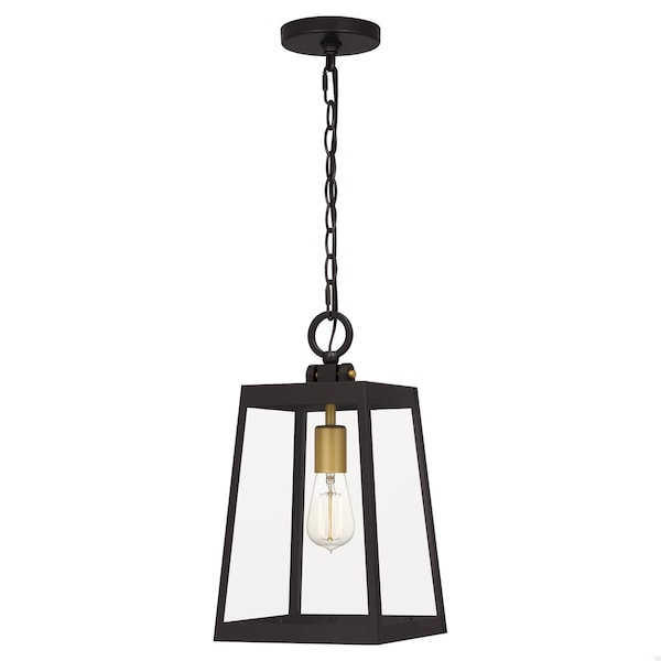 Quoizel Amberly Grove 1-Light Western Bronze Outdoor Hanging Lantern AMBL1908WT - main